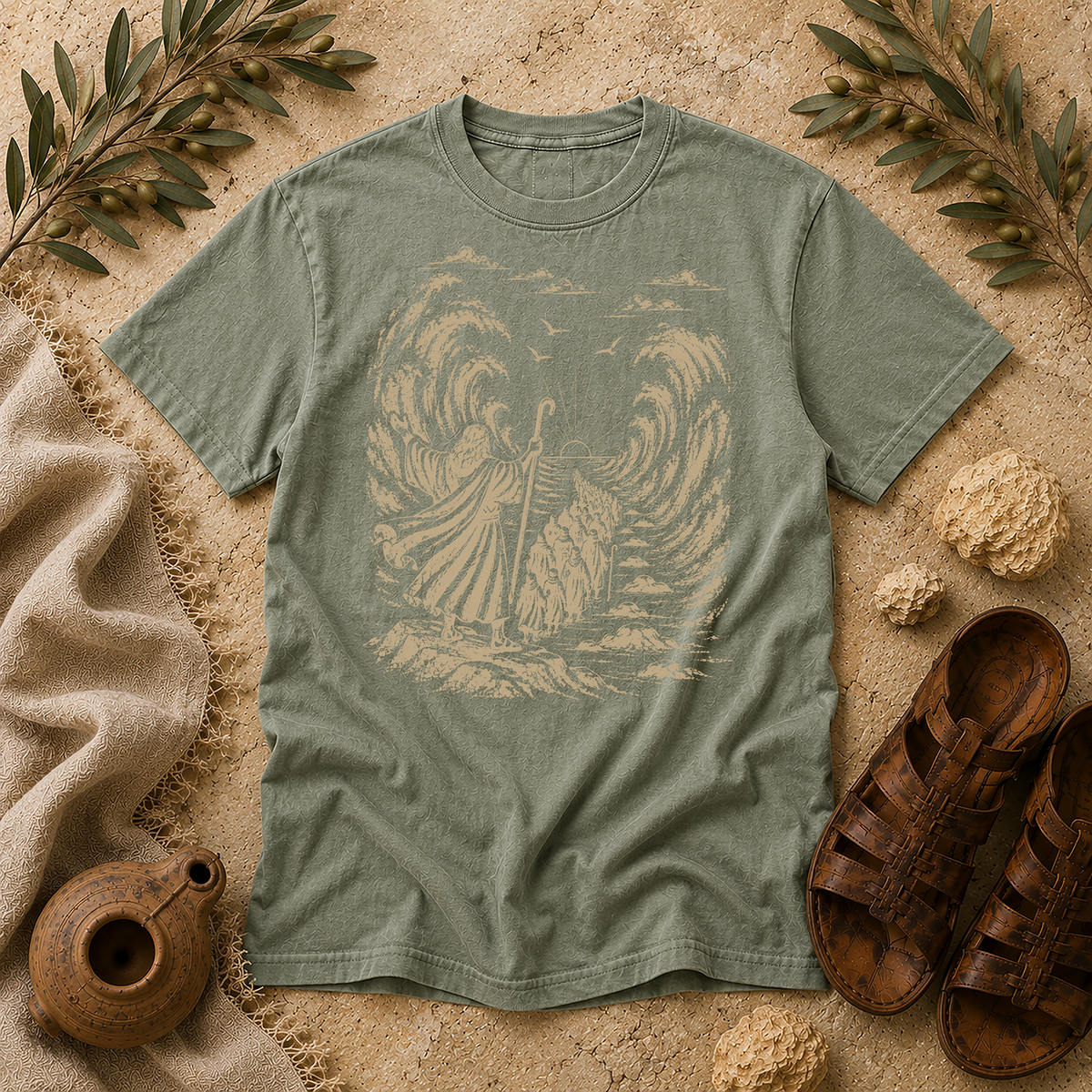 Bay Moses Parting the Red Sea Comfort Colors tee
