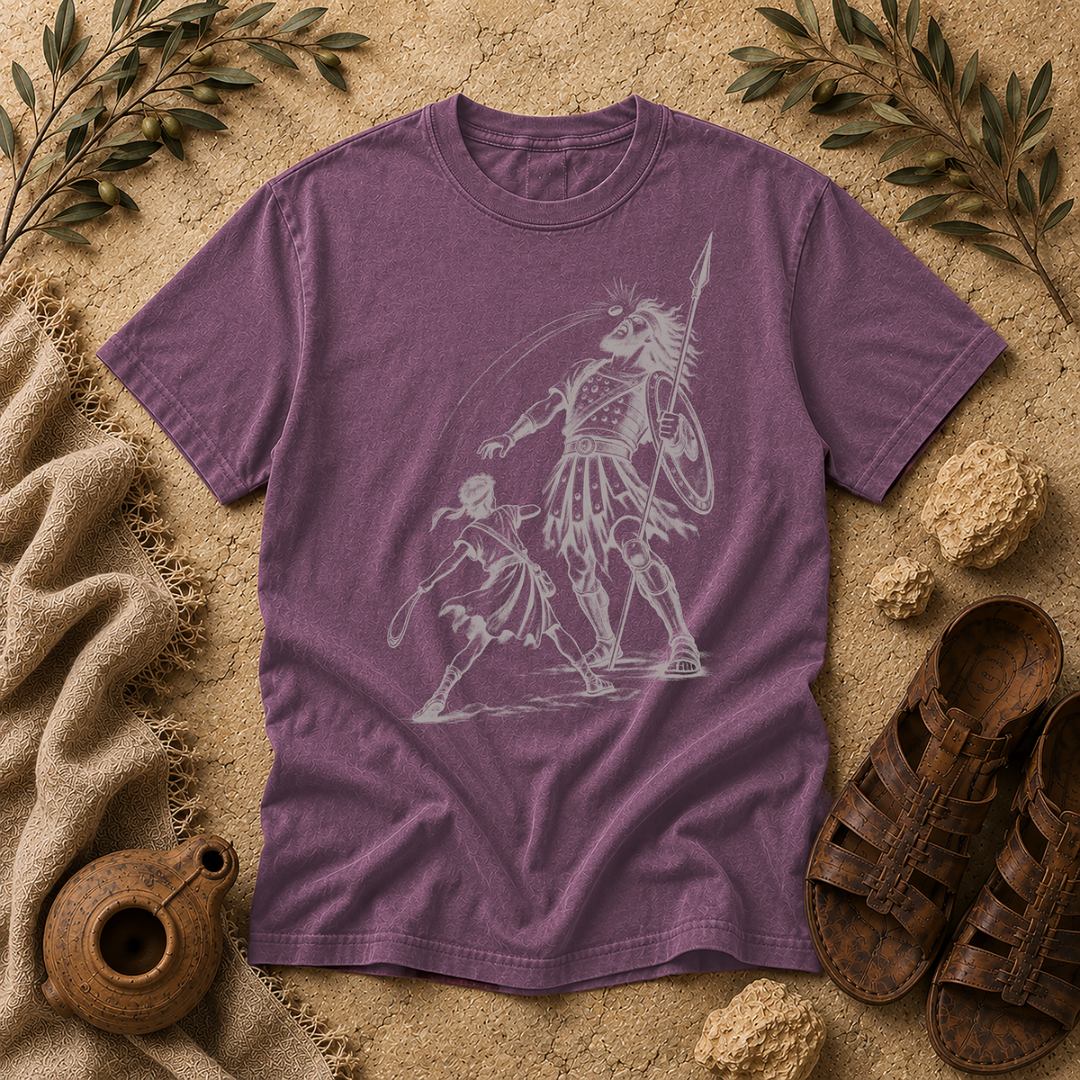 Berry David and Goliath Comfort Colors tee