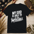 Black Bella+Canvas My God Is Able tee