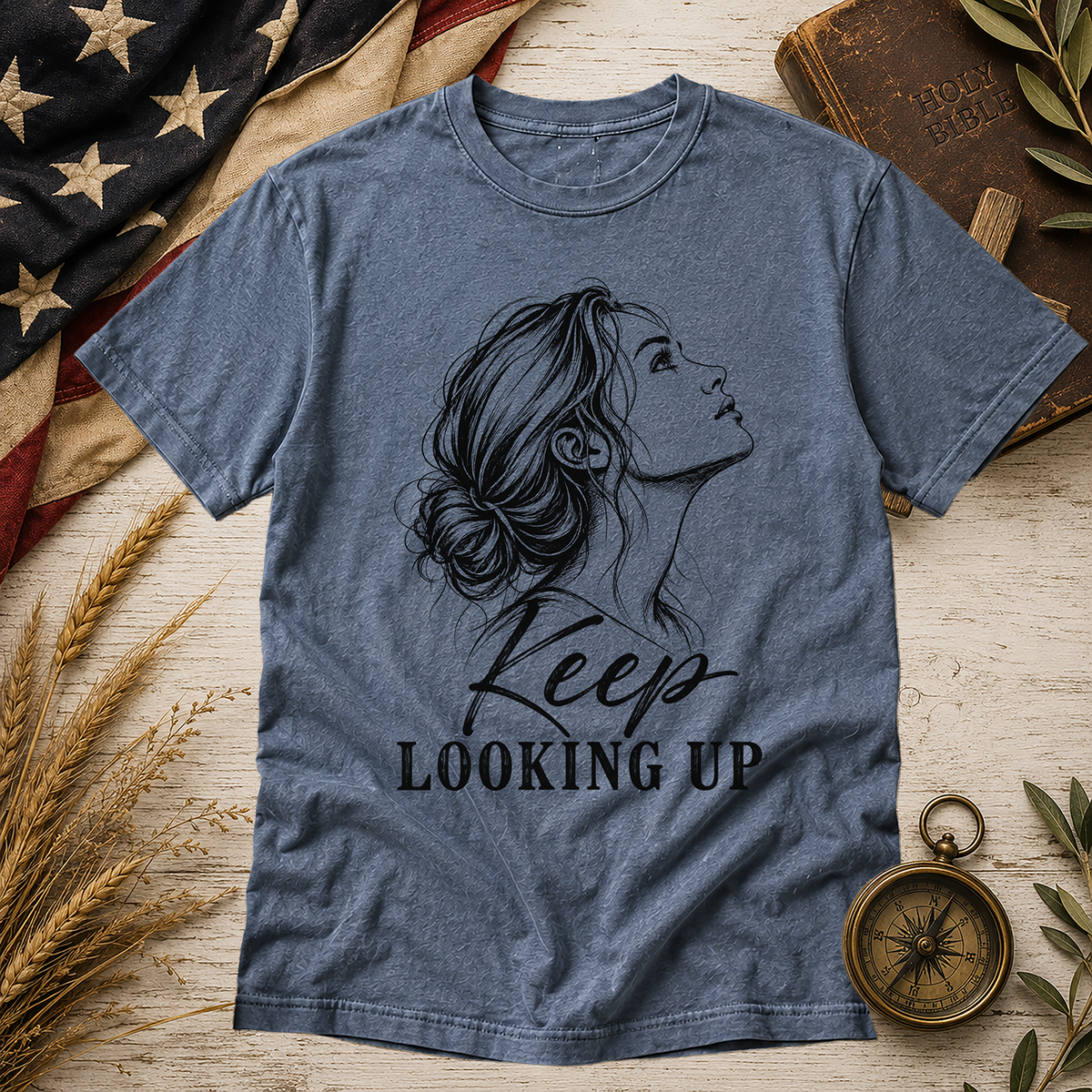 Blue Jean Women's Keep Looking Up Comfort Colors tee