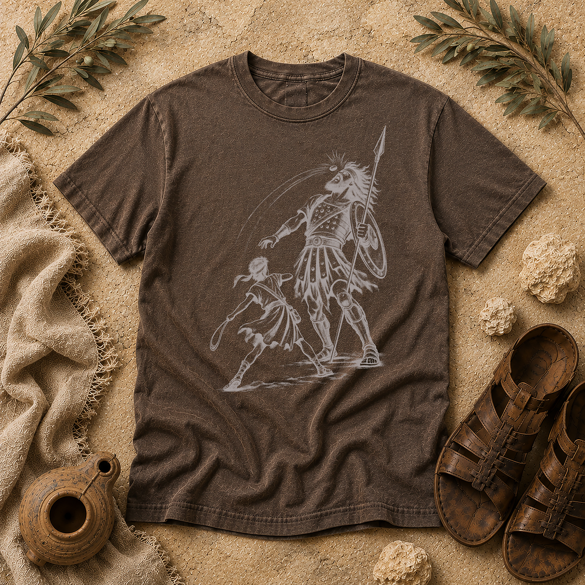 Espresso David and Goliath Comfort Colors tee