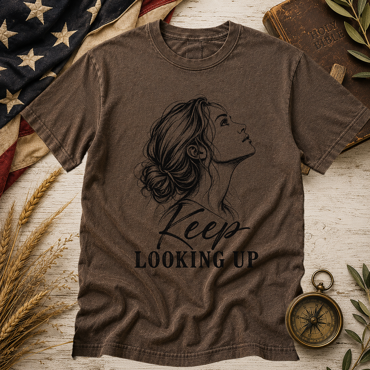 Espresso Women's Keep Looking Up Comfort Colors tee