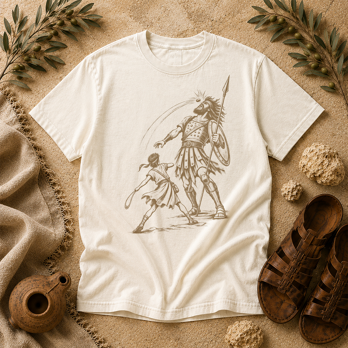 Ivory David and Goliath Comfort Colors tee