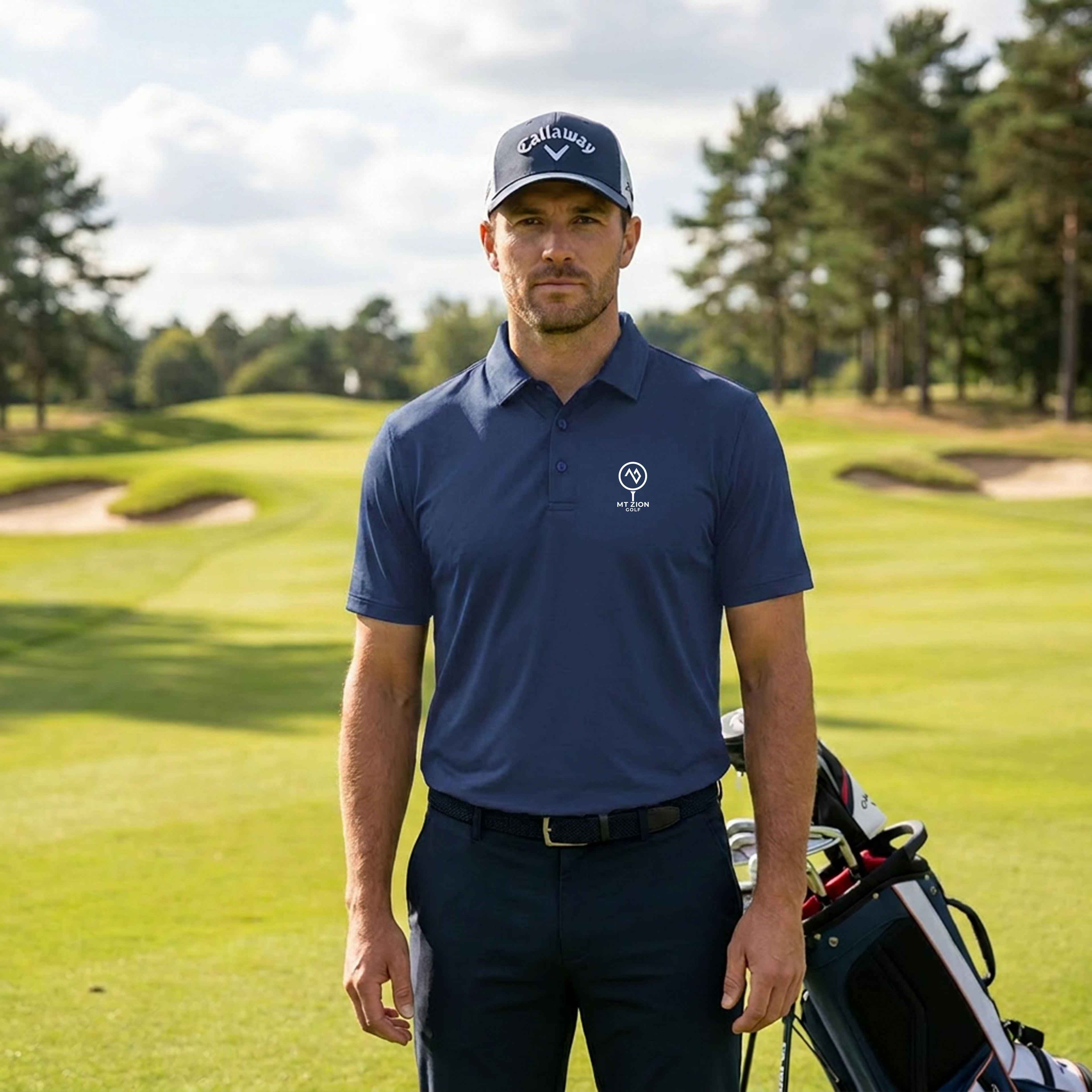 Men's Peacoat Blue Callaway Golf Shirt
