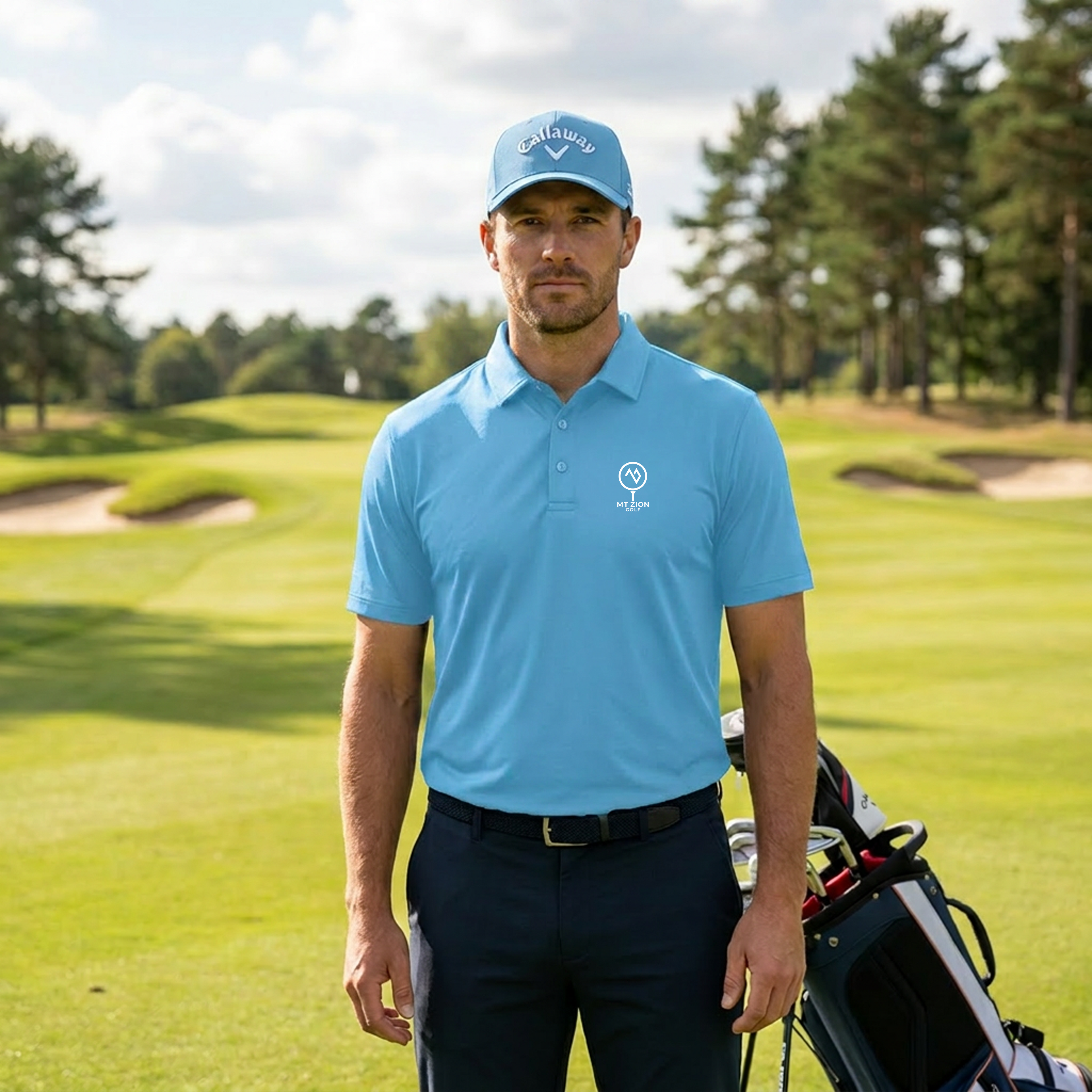 Men's Provence Blue Callaway Golf Shirt