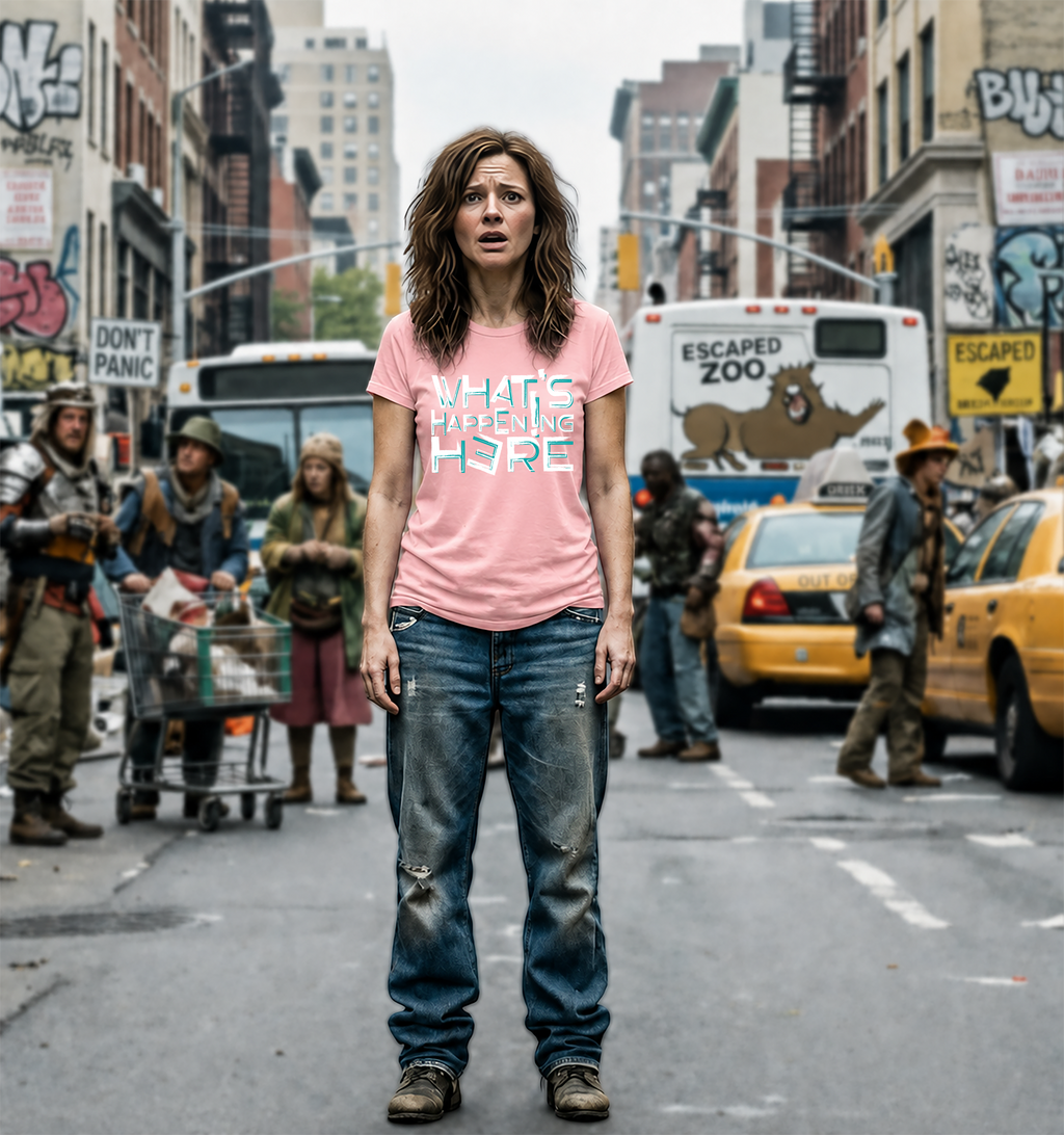 What’s Happening Here shirt in Pink