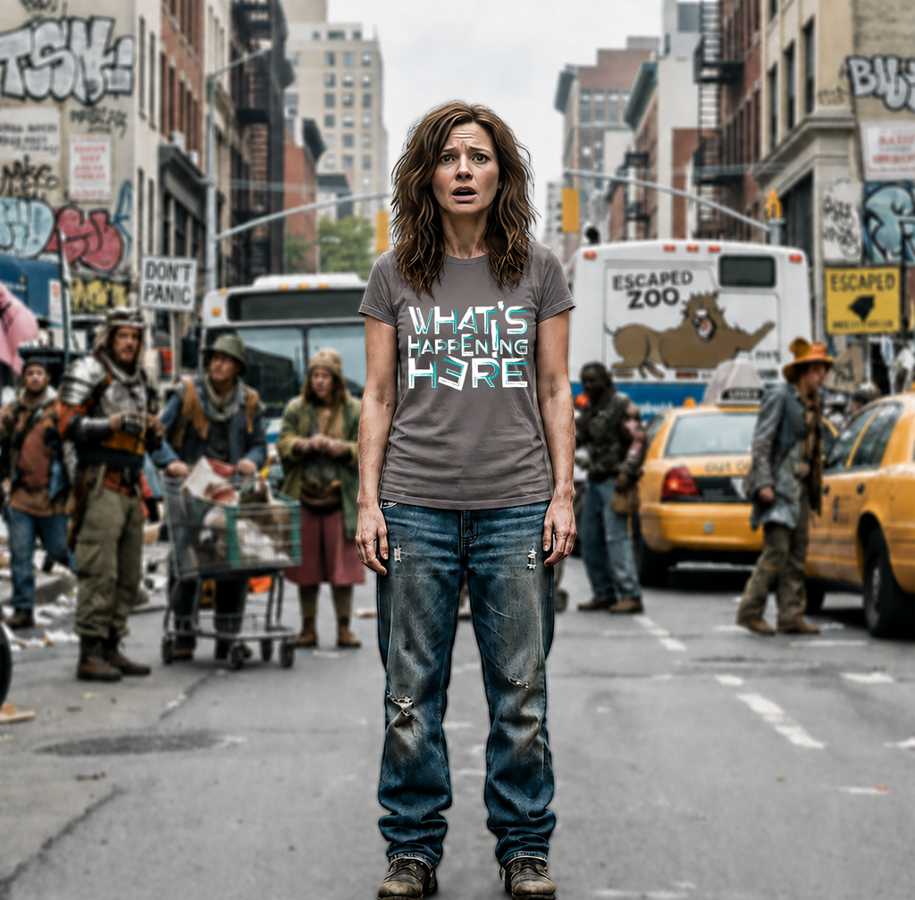 What’s Happening Here shirt in Storm
