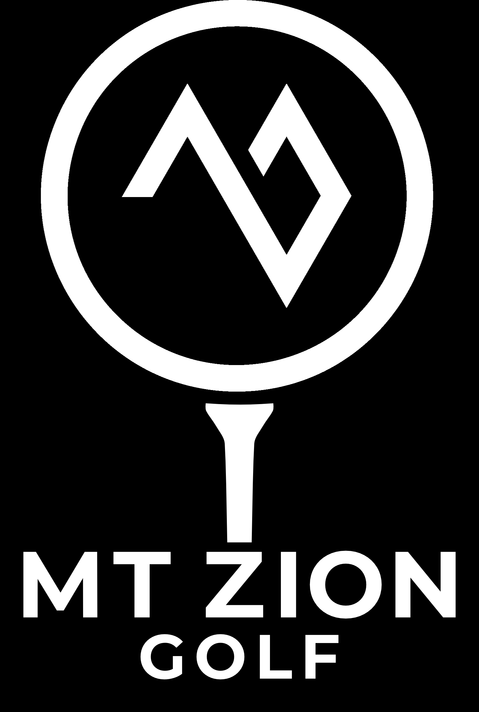 White Mt. Zion Golf logo on black background