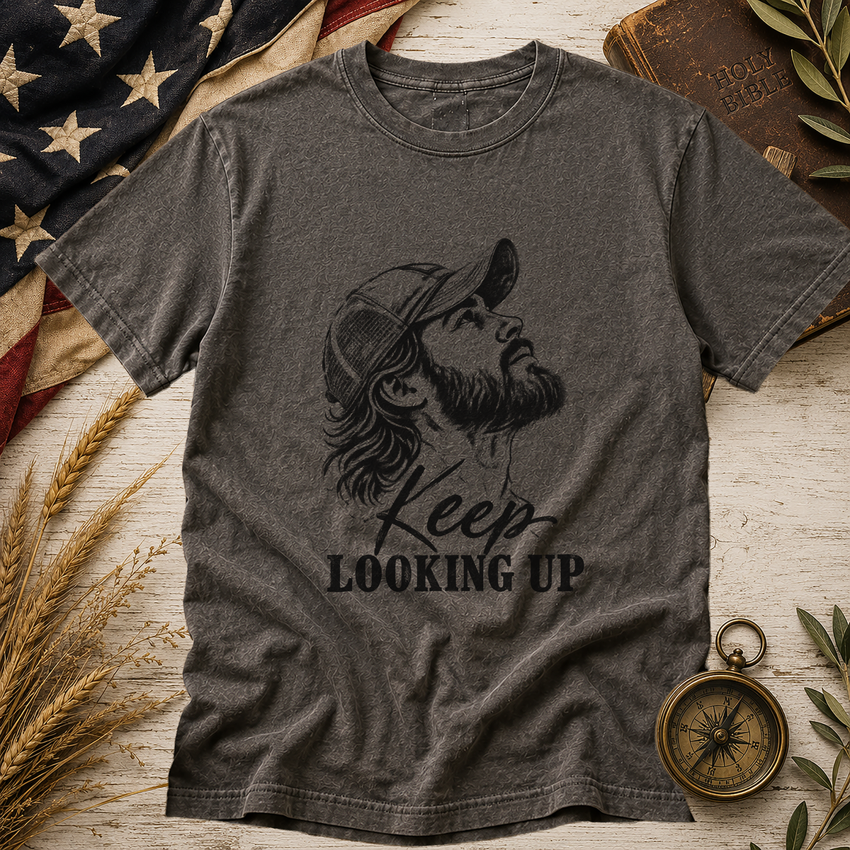 Pepper Men's Keep Looking Up Comfort Colors tee