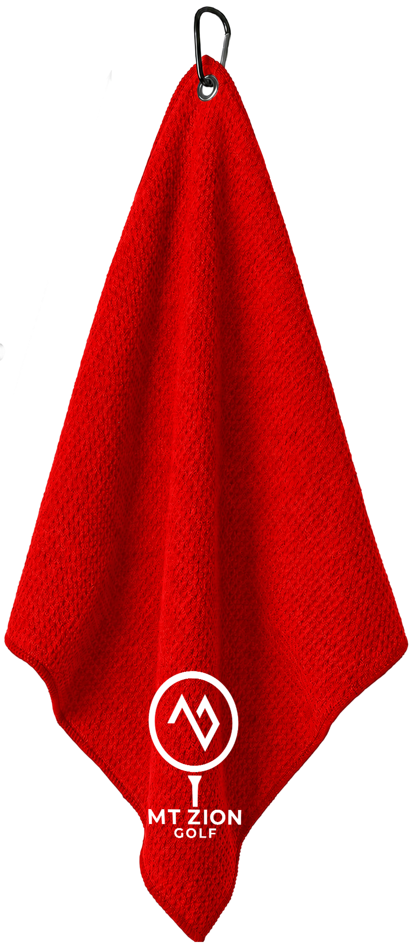 Mt. Zion Golf clip-on towel in Red