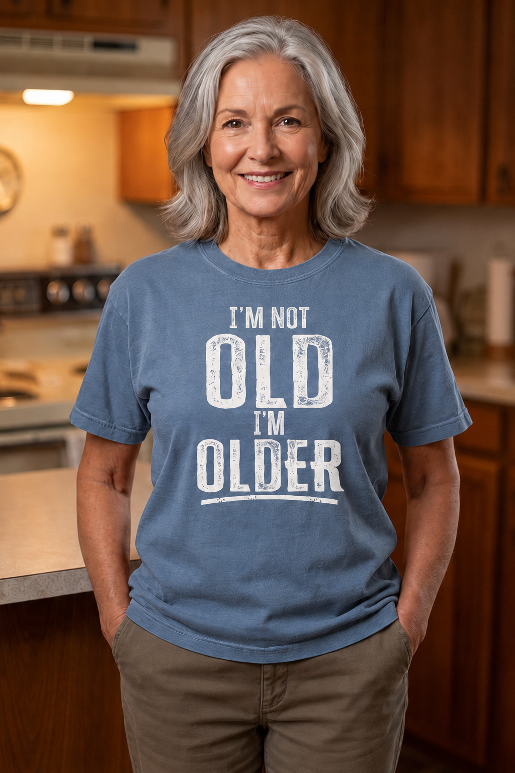 I'm Not OLD, I'm Older Comfort Colors tee in Blue Jean