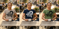 I Don't Know What to Say shirt in Pebble, Navy, and Leaf
