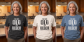 I'm Not OLD, I'm Older shirt in Pepper, Ivory, and Blue Jean