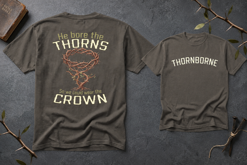 Thornborne Pepper shirt back and front flat layout